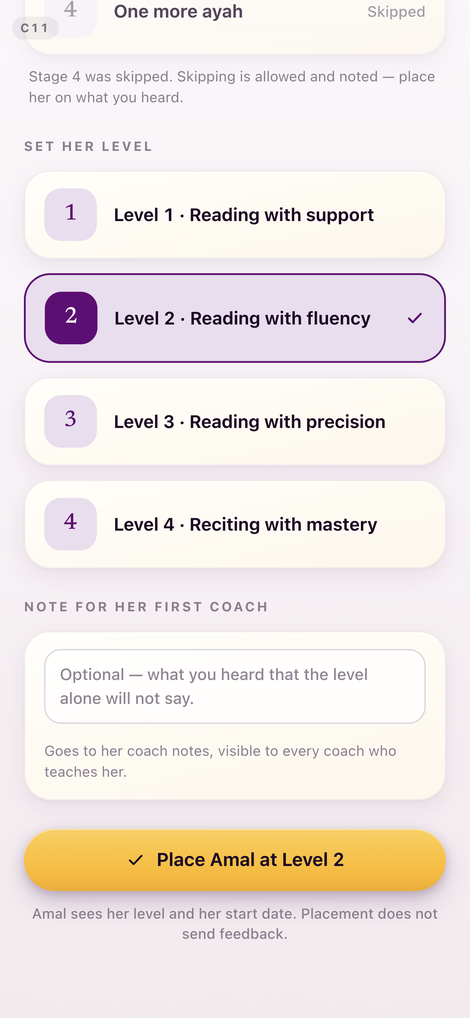 LEVEL CHOSEN · AFTER